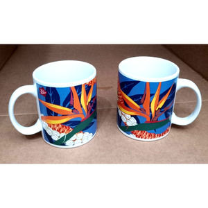 2 Vintage Hilo Hattie's Bird of Paradise coffee mugs